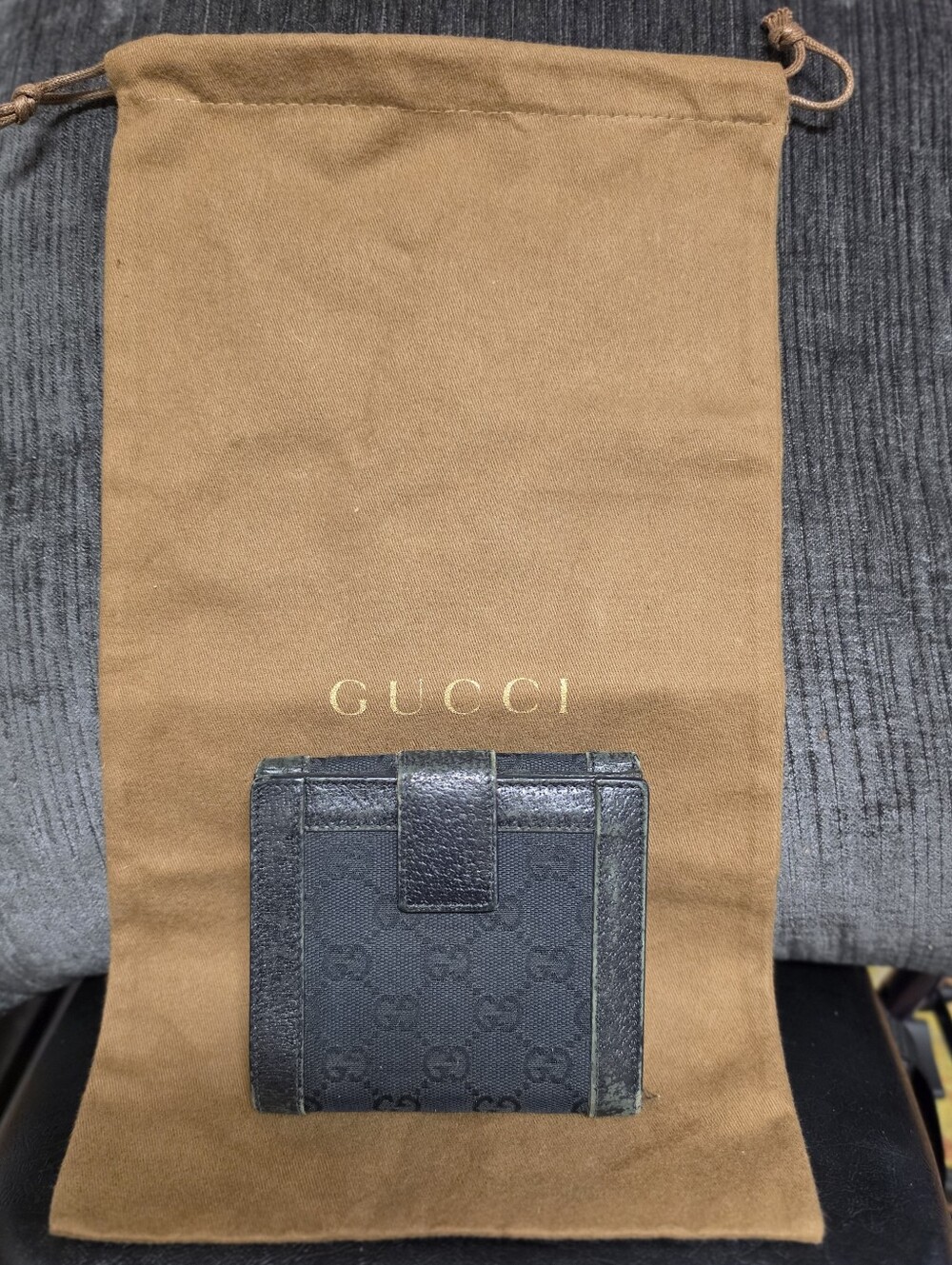 Vintage Gucci GG Monogram Canvas Compact Wallet